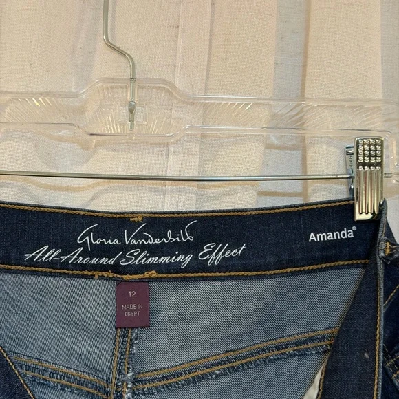 Gloria Vanderbilt Wide-Leg Jeans - Dark Blue - Picture 3 of 4